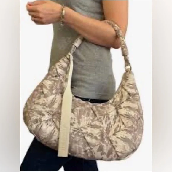 Jason Wu Dylan Woven Ivory Lizard Print camo Shoulder Bag Purse Handbag NWT $138 - Picture 4 of 13